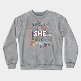 Pronoun Cloud - She Crewneck Sweatshirt